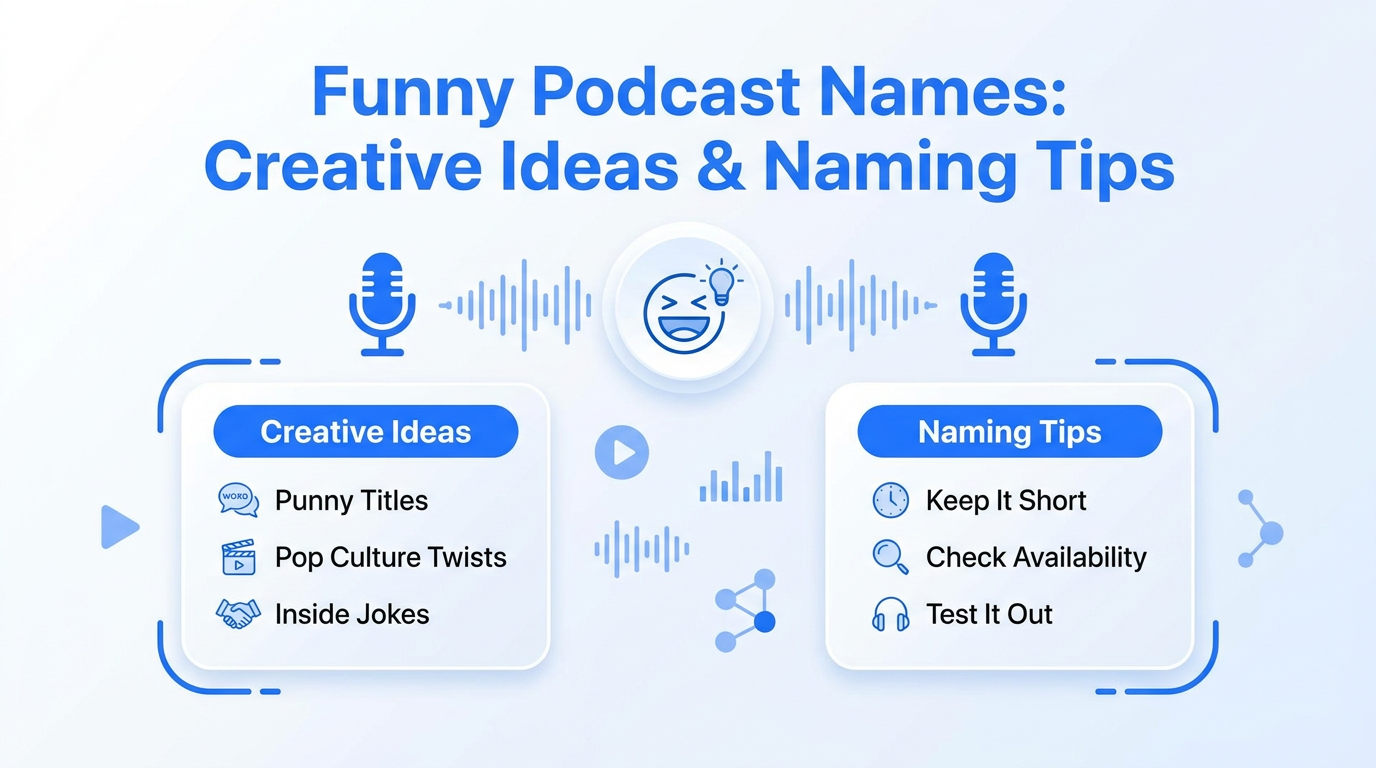 Funny Podcast Names: Creative Ideas & Naming Tips | SparkPod